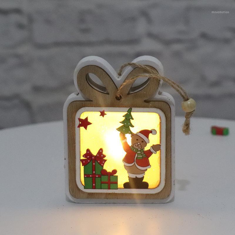 

Christmas Lighted Wooden Pendant Christmas Tree Bell Gift Star Design Hanging Pendant Merry Xmas Tree Hanging Ornament Wholesale1