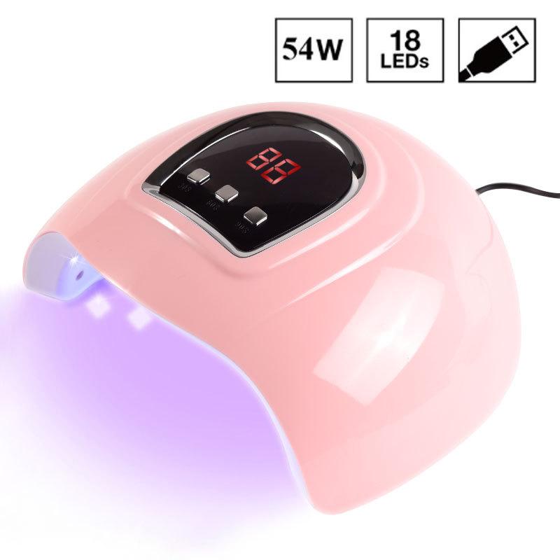

54W Large Space Double Light Source UV Manicure Lamp Pink LED Light Therapy Machine