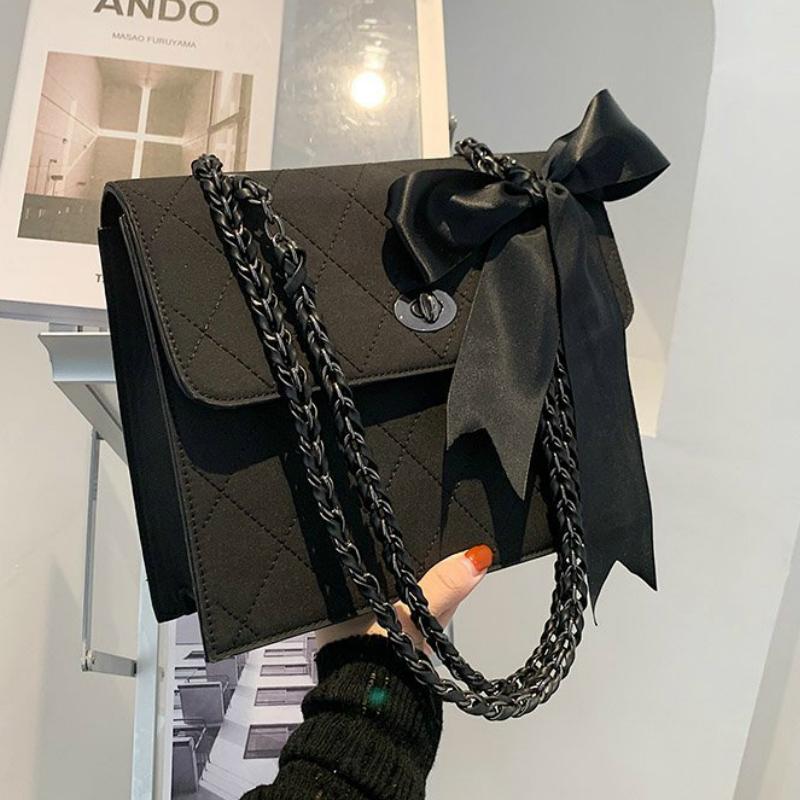 

Winter Black Suede Leather Retro Crossbody Bag Women's Bag 2021 New Fashion All-Match Simple Shoulder Tote