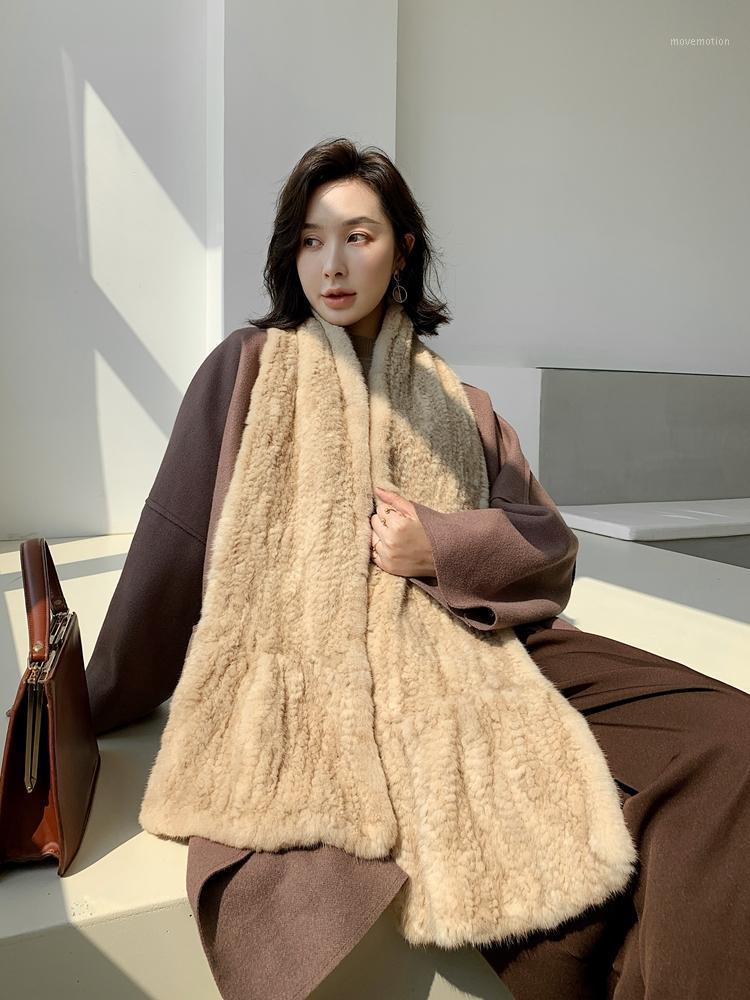 

Winter new style fashion scarf women's mink woven scarf Size:180*20cm1