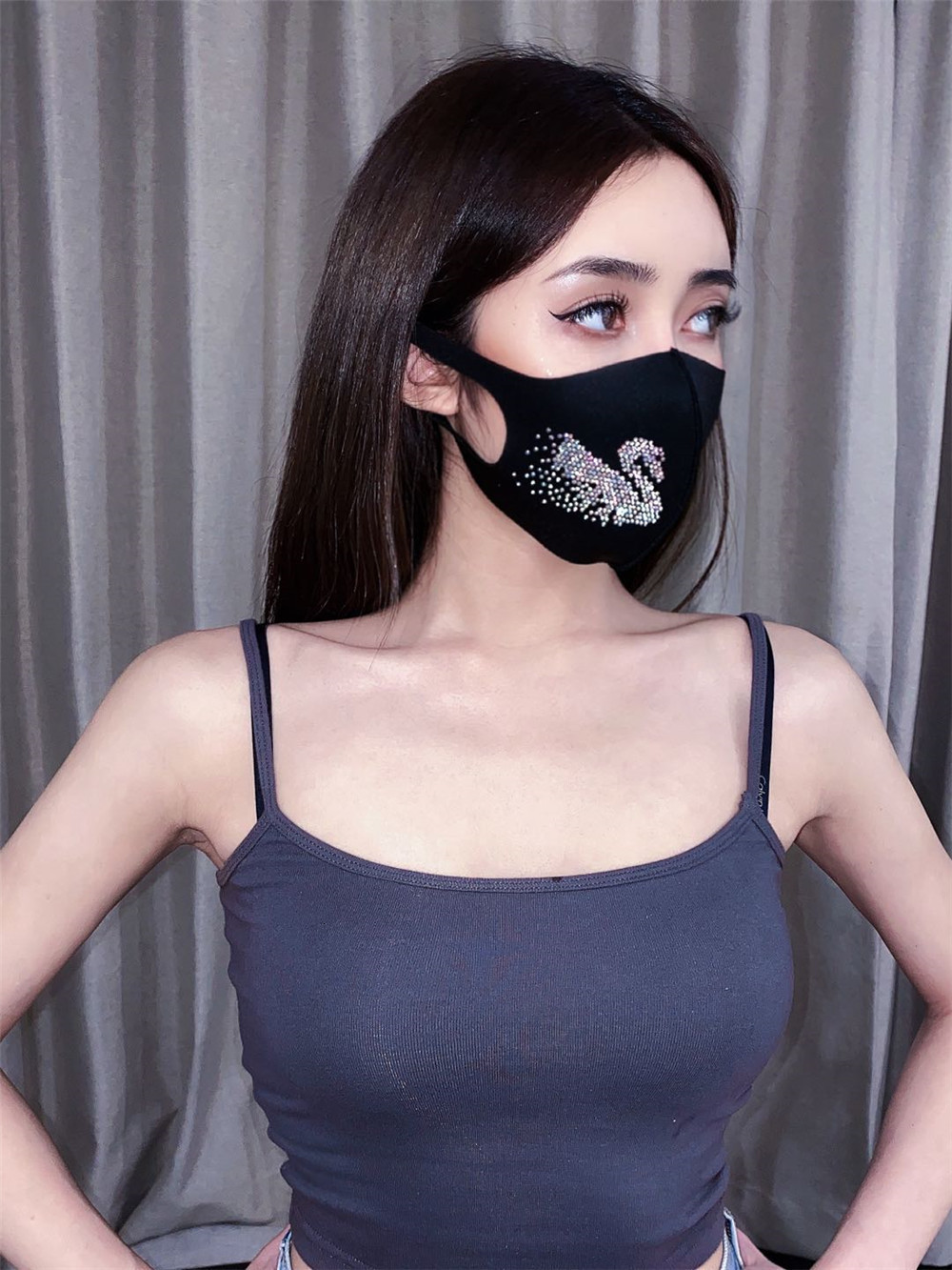 

splicing hot 2020 drill Swan mask jewelry mask yx1422