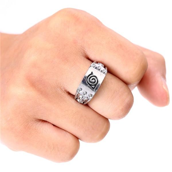 

Top sale Hot Anime Naruto Syaringan Rings silver plated rings cosplay jewelry man accessories alloy Ring Man fashion