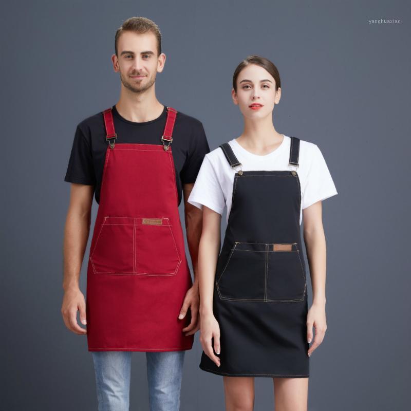 

Kitchen Cooking Apron Men Women Restaurant Work Apron Pinafores Unisex Chef Waiter Barista Bakery BBQ Cleaning Bib Homewear1