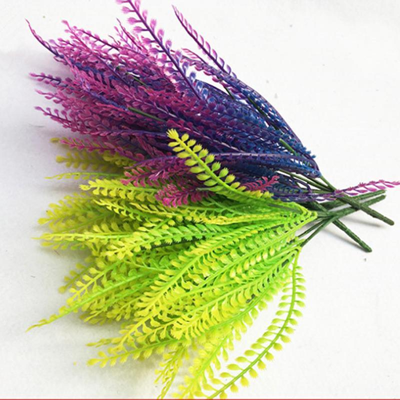 

Romantic Provence Decor Fake Lavender Flower Silk Artificial Flowers Grain Decorative Simulation Plants Artificial Flowers1, Purple