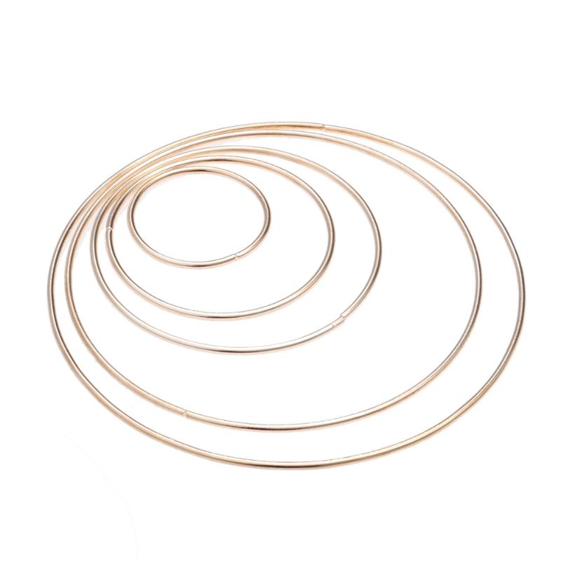 

10pcs Multi-size Simple Dreamcatcher Round Gold Metal Hoop Ring for DIY