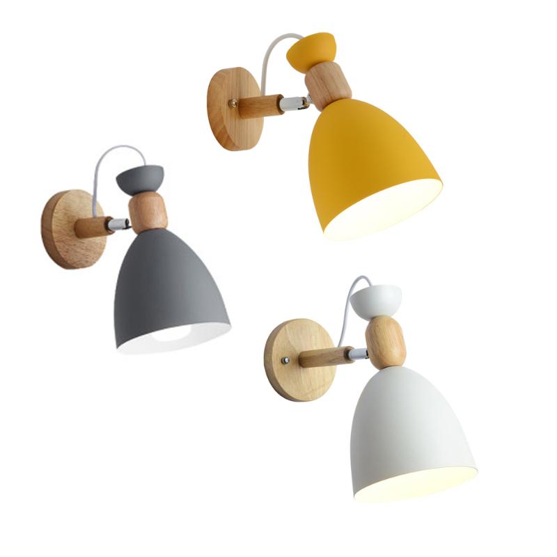

Simple wood wall lamp E27 For Home Decor Bedside Lighting Wall Fixtures Light LY-08