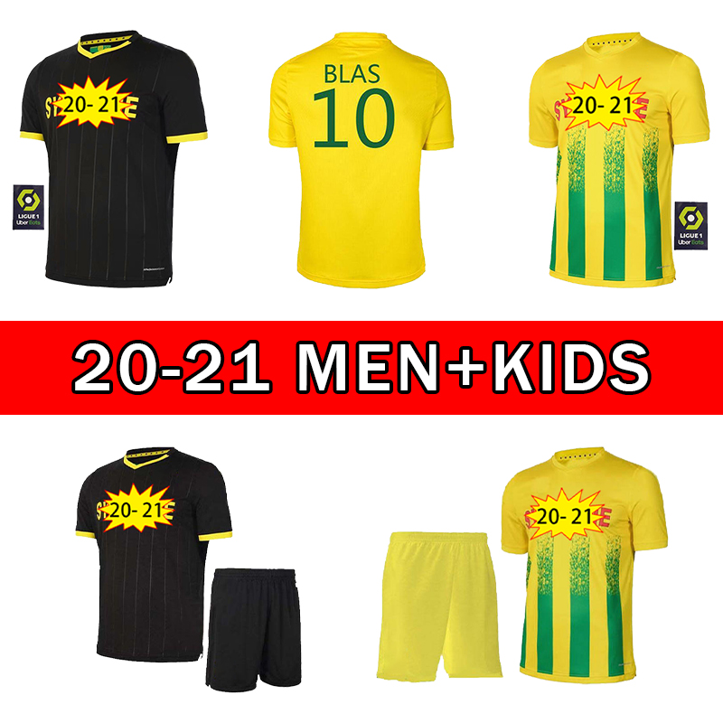 

20 21 FC Nantes Soccer Jersey Home maillot de foot 2020 2021 SIMON LOUZA A TOURE BLAS COCO COULIBALY Football Shirts
