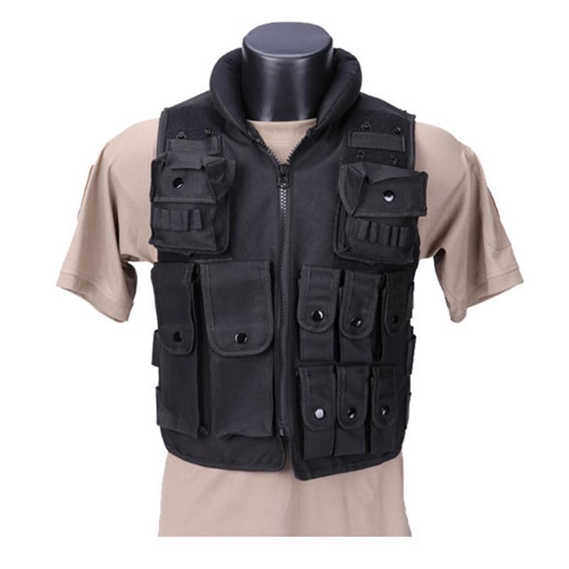 

Outdoor black tactical vest Combat vest CS tactical equipment, As pic