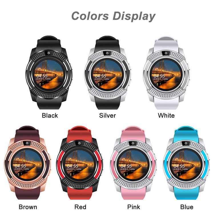

V8 Smart Watch Bluetooth Watches Android with 0.3M Camera MTK6261D DZ09 GT08 Smartwatch with Retail Package