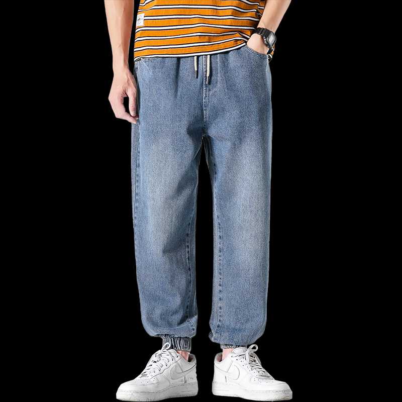 

Men Casual Jeans 2020 Spring Hip Hop Demin Pants Male High Quality Cowboys Trousers Man Harem Pants, Black