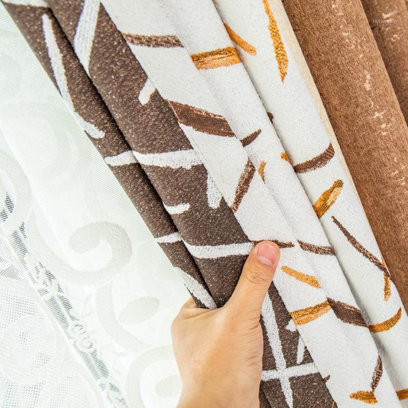 

Custom Curtains for Living Room Bedroom Modern Simple Northern European-Style Mosaic Curtain Fabric Shade Curtain Fabric1, Tulle