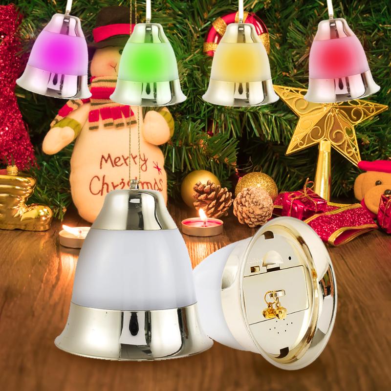 

2PCS Christmas Bell Jingle Bells Light Lantern with Music Hanging Christmas Tree Bell Lantern for Wedding Decoration