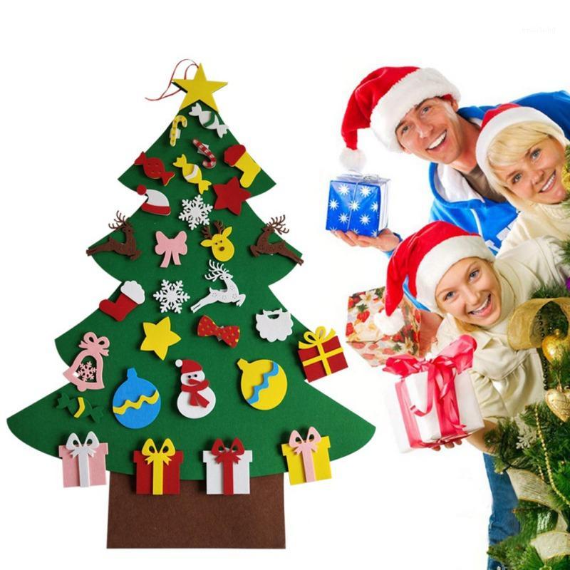 

DIY 3D Christmas Tree Handcraft Children Funny Handmade Felt Christmas Tree Xmas Home Party DIY Wall Window Decoration1