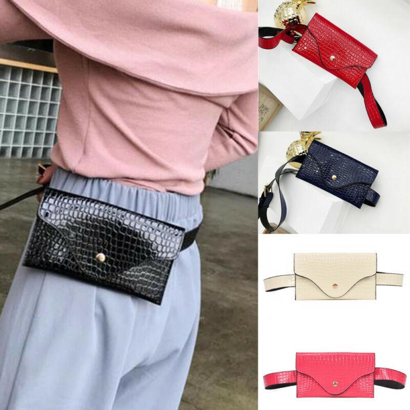 

Womens PU Leather Mini Belt Bag Waist Fanny Pack Key Phone Purse Wallet1, Beige