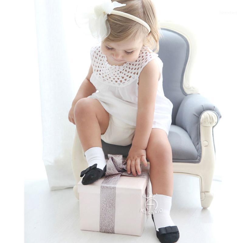 

Kacakid 2 Pairs/Set Kids Baby Girls Anti-slip Cotton Socks Newborn Infantil 1-4 Years1, Black