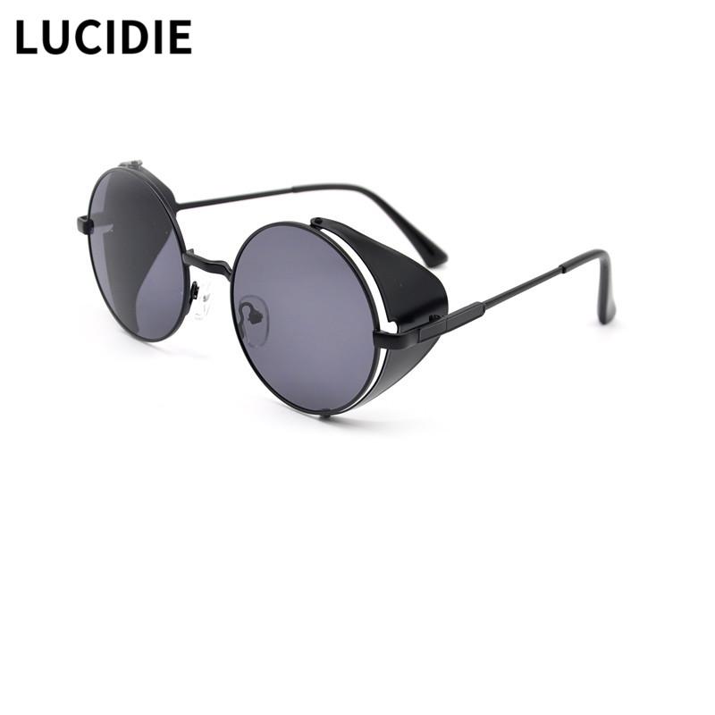 

LUCIDIE 2021 New Vintage Brand Design Ladies Round Sunglasses Women Frame Luxury Sun Glasses for Female UV400 Men Metal Eyewear