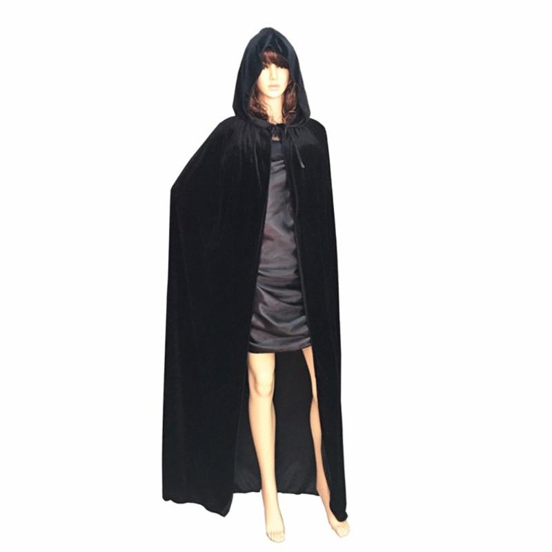 

Halloween Grim Reaper Costume Mopping Long Cloak Wizard Princess Cloak Adult Dense Velvet Halloween