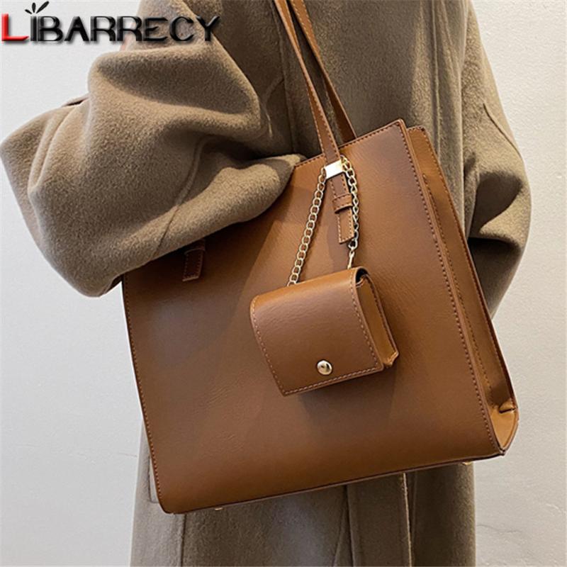 

Fashion Solid Color Design Ladies Composite Bags Casual Women Genuine Leather Shoulder Bags Luxury Designer Women's Tote, Black