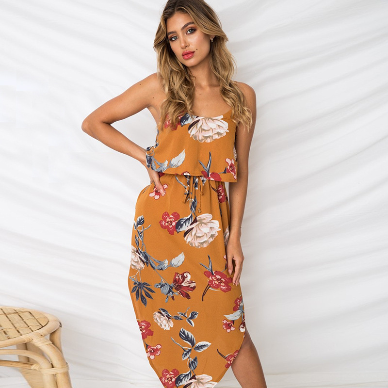 

New 18 colours summer irregular women's printed in summer's sexy back fashion gliding sleeveless dress with big 's GG0U, 16