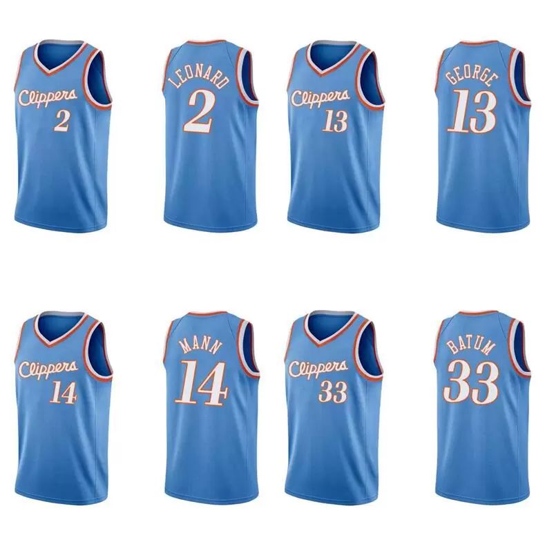 

Basketball jersey Paul George #13 Kawhi Leonard #2 Batum #33 Mann #14 Jackson #1 Ibaka #9 LosAngelesCity jerseys 2021-22 75TH Diamond Men Youth S-XXL in stock, With logo