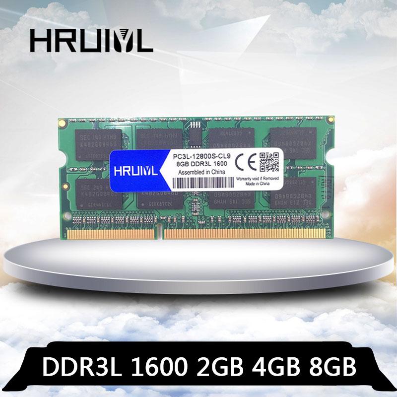 

HRUIYL PC3L-12800S 1600MHZ Memory DDR3L 8GB 4GB 2GB 1600 MHz for Laptop sodimm Ram PC3L 12800 1.35V Notebook sdram Memoria