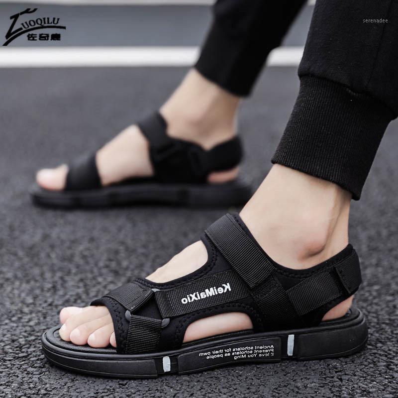 

men sandals flip flop gladiator sandals 2020 summer men shoes breathable comfortable wear-resistant slides casual1, Green