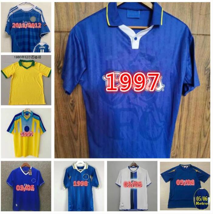 

03 05 DROGBA LAMPARD Mens Home Short Sleeve Soccer Jerseys 11 12 TORRES MATA DAVIID LUIZ IVANOVIC Blue Long Sleeve Football Shirts Uniforms, Multi