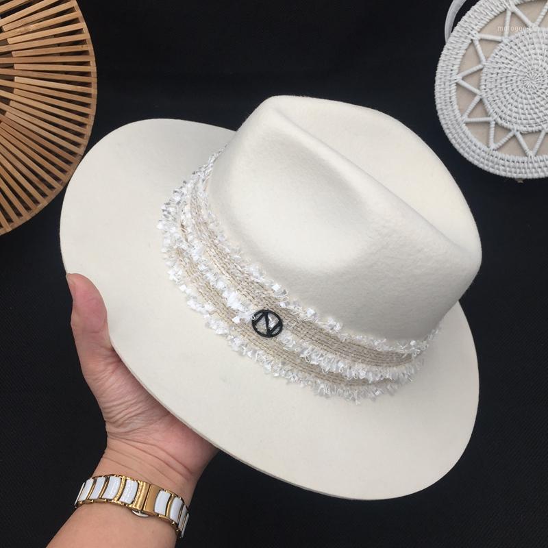 

panama Fedora Ms new winter wool Sir Cap hat temperament, small white hat fashion cloche fedoras1