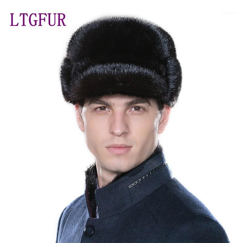 

2020 Autumn And Winter Warm Men's Wool Hat Hats Fashion LTGFUR Brand Outdoor Sports Warm Caps For Men Hot Sales NZD-051