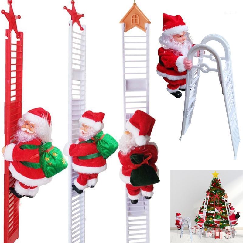 

Electric Christmas Santa Claus Doll with Bag Climbing Ladder Xmas Party Home Decoration Gift1