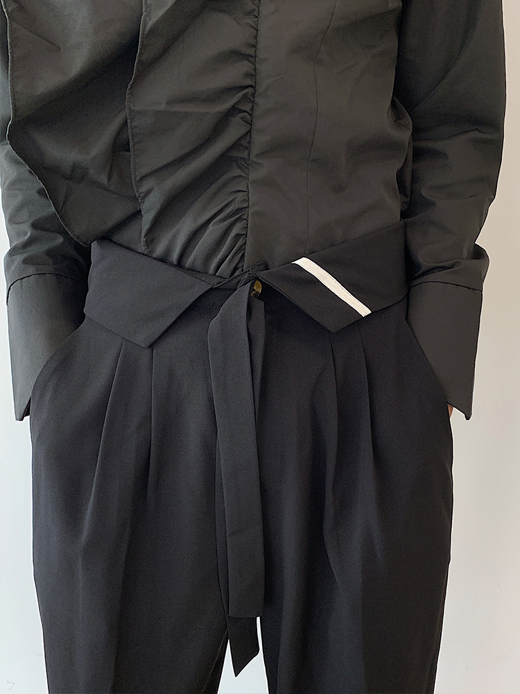 

2021 S-6xl!! Joker Pants Man Casual Straight Tube Ribbon Personality Design Simple New Style Autumn Long Leg BNZL, Black