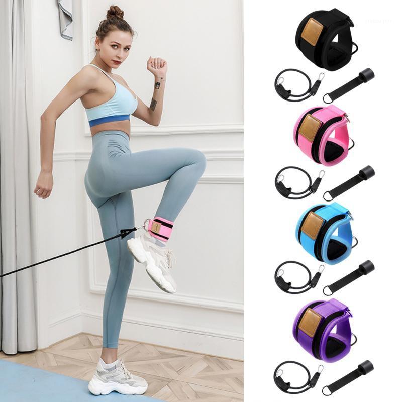 

3pcs Adjustable Fitness D-ring Ankle Guard Strap Leg Gym Training Lifting Hip Cable Foot Belt with Resistance Band Door Anchor1
