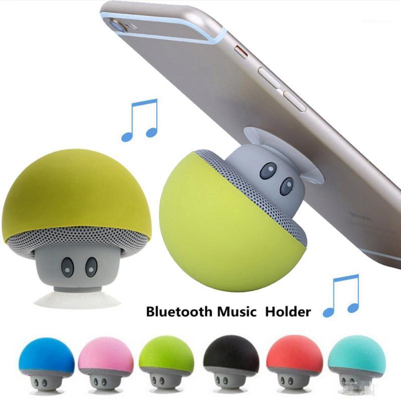 

New Cute BT 4.0 Bluetooth Speaker 3W Mini Mushroom Wireless Loudspeaker Sound Music Box Mobile PC Speaker with Mic Sucker Holder1