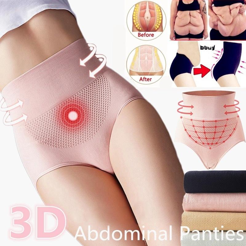

Women's Seamless Body Shapers Belly Control Underwear Waist Trainer Tummy Control Hip Pants Underwear High Waist soft Panties, Beige