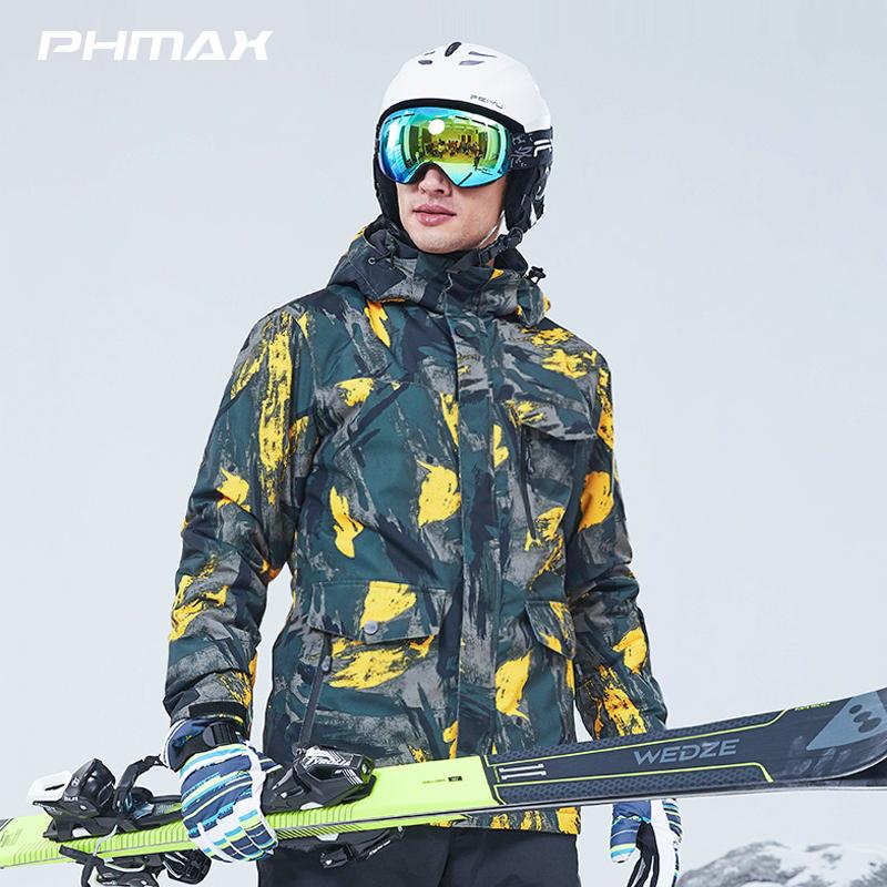 

PHMAX Snowboard Jacket Winter Men Keep Warm Outdoor Skiing Jackets Windproof Waterproof Thermal Fleece Hiking Skating Equipment, Men ski jacket