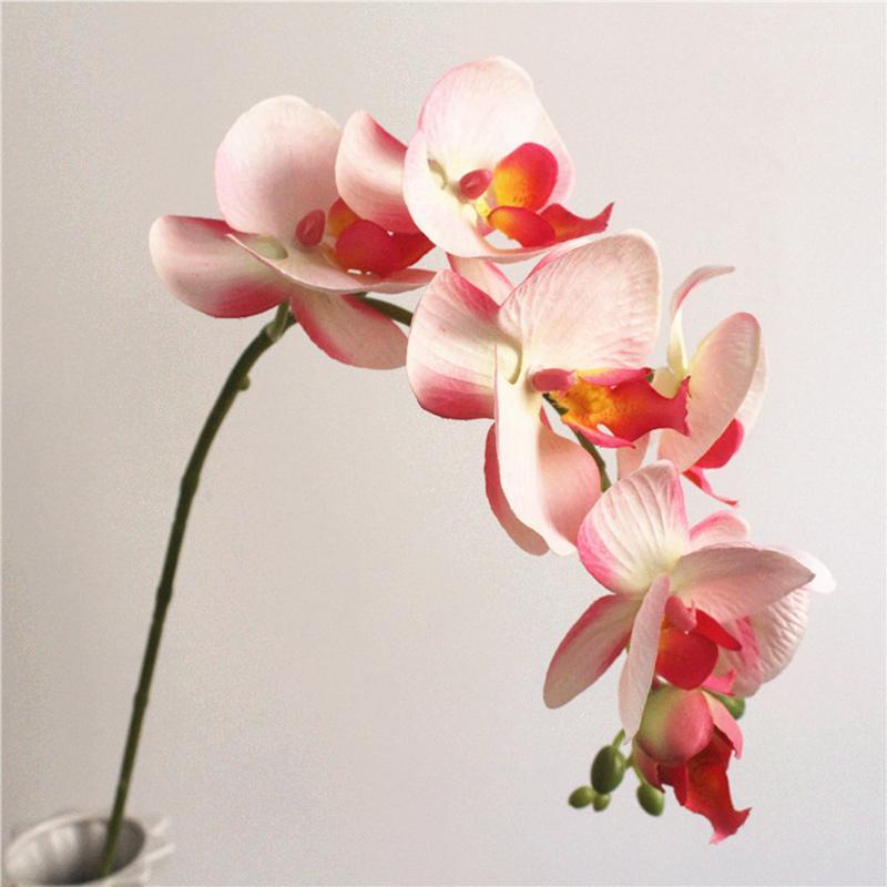 

Simulation Plant Fake Flower Phalaenopsis Bonsai Ornaments Ceramic Potted Plants1, Purple