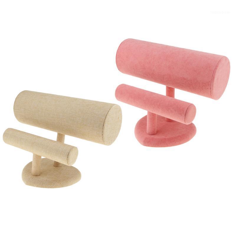 

Jewelry Pouches, Bags Velvet T-Bar Headband Holder Retail Shop Display Stand Rack1