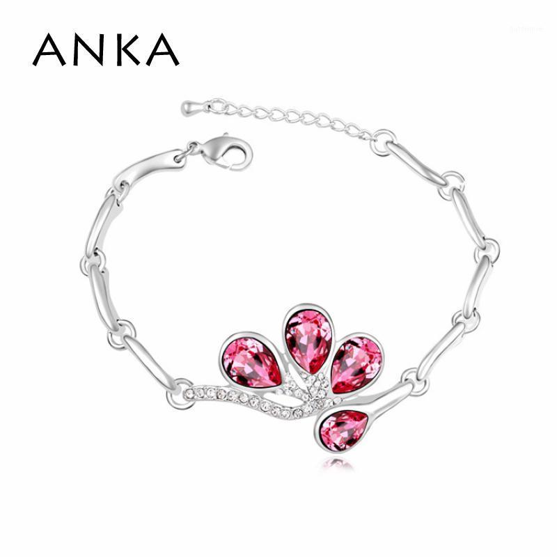 

Bracelets & Bangles Sterling Jewelry Band Free Shipping Flower Bracelet Best Gift Crystals from Austria #1057231