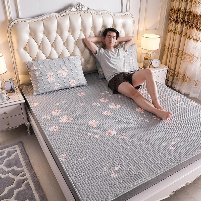 

Ice Silk Cool Feeling Latex Mat Three Piece Foldable Machine Washable Student Dormitory Suite Air Conditioning Soft Mat1, Pink