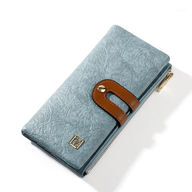 

LISM New Wallet Women's Long Casual Fashion Multifunction Mobile Wallet Multi Card Holder Large Capacity Women Clutch1, Blue