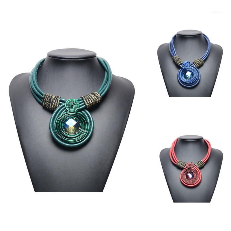 

Kili Vintage Neck Accessories Exaggerated Hand-Woven Leather Rope Necklace Individuality Ethnic Style1