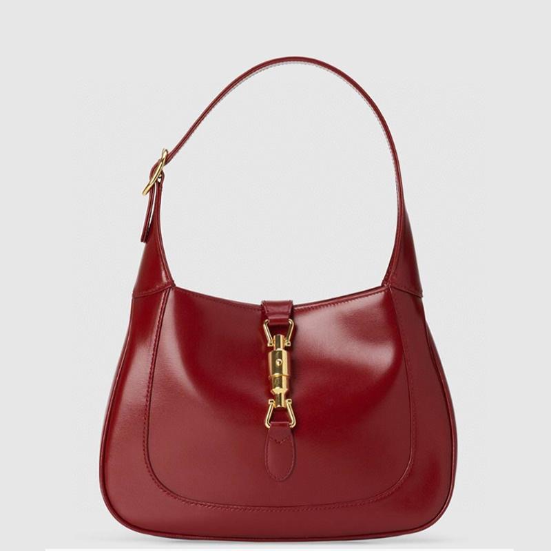 

High-quality fashionable leather handbag wild temperament underarm bag portable red female bag messenger shoulder retro, Black