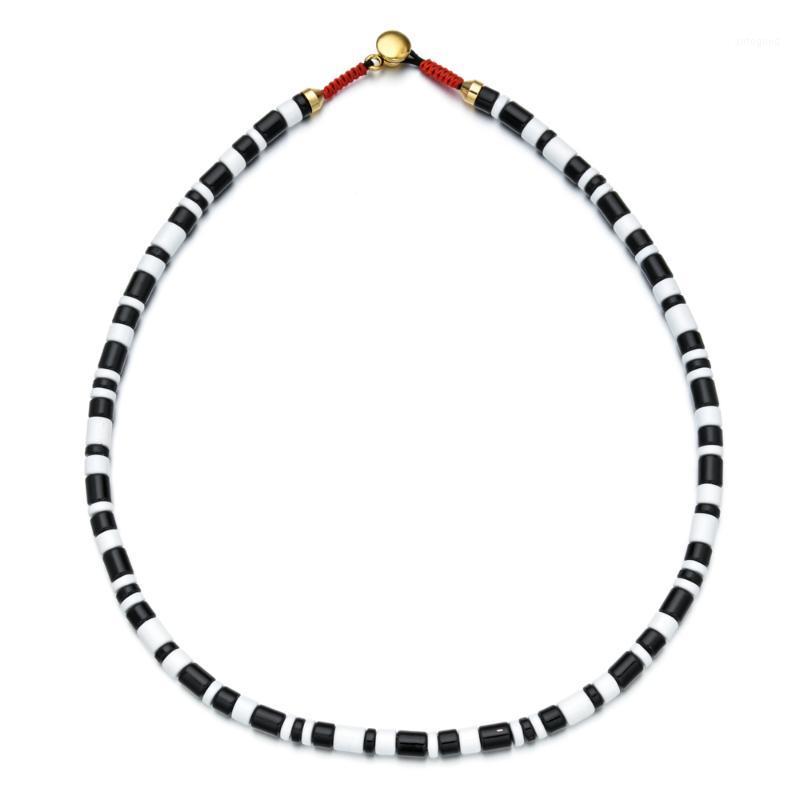 

Chokers ZMZY Fashion Black Enamel Metal Beads Necklace Women Men Bohemian Colorful Choker Necklaces Boho Handamde Jewelry1