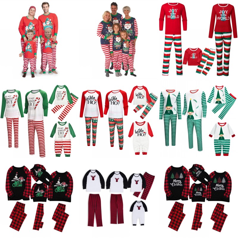 

Christmas Family Pajamas Sets Dad Mom Kids Baby Family Matching Christmas Sleepwear Christmas Night Pajamas Party Wear