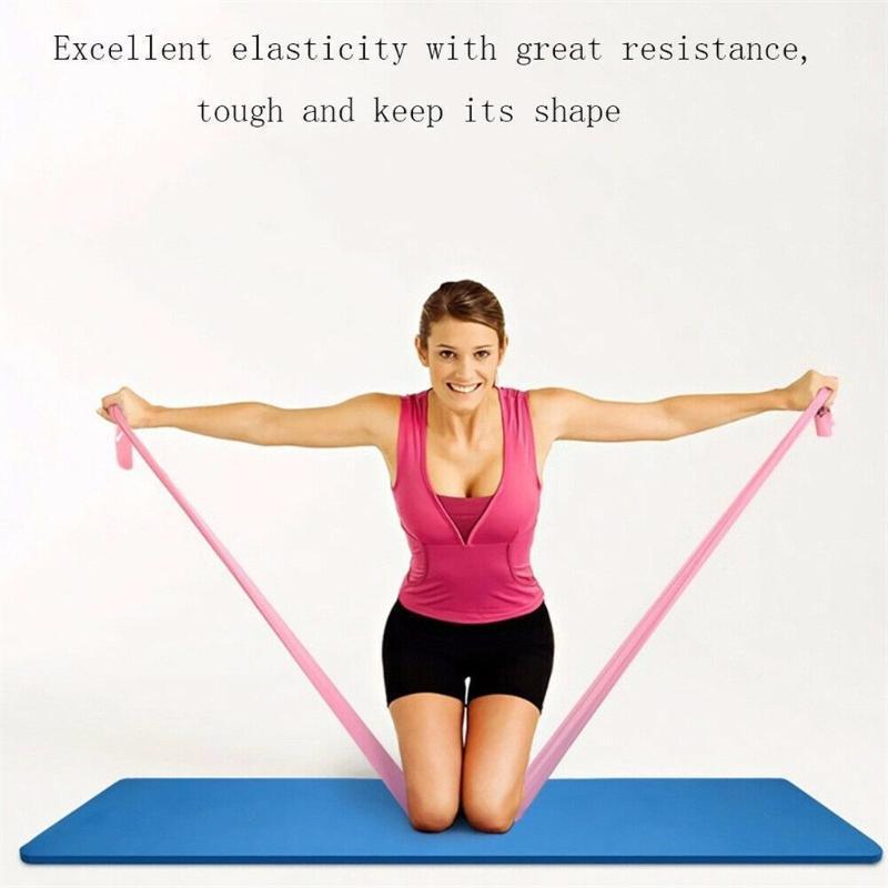

Yoga Pilates Stretch Resistance Bands Exercise Pilates Yoga Workout Physio Aerobic elastic for gymnastics Stretch1, Red