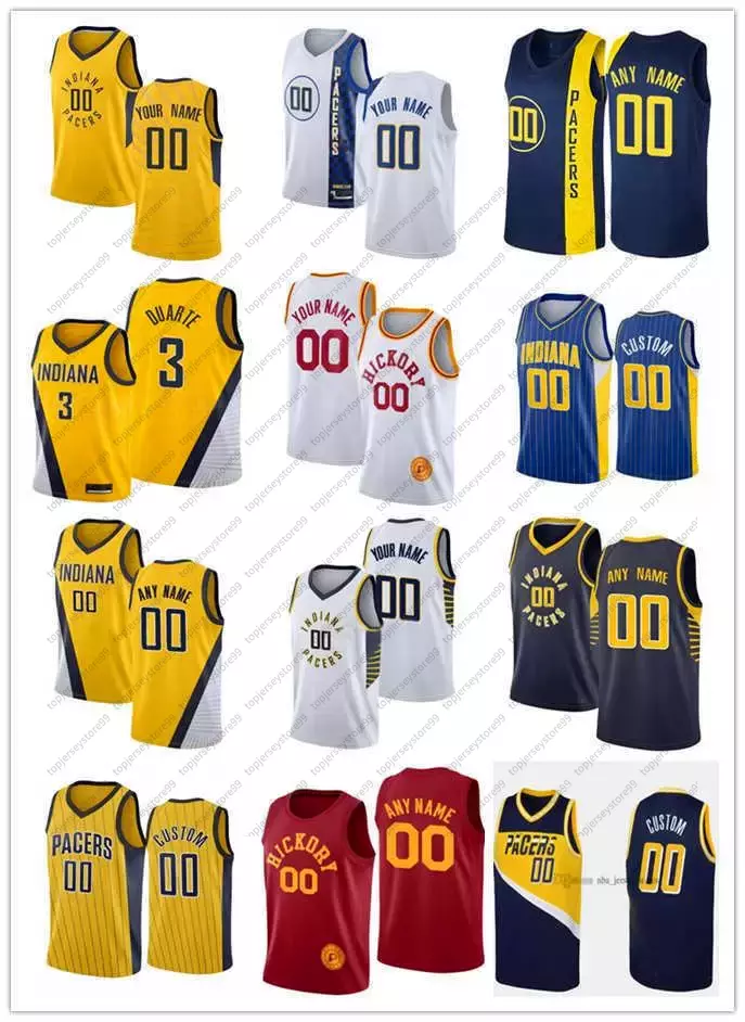 

75th Mens Womens Youth Indiana's Pacers's 88 Goga Bitadze 12 Oshae Brissett 13 Torrey Craig 3 Chris Duarte Custom Basketball Jersey, Black;red