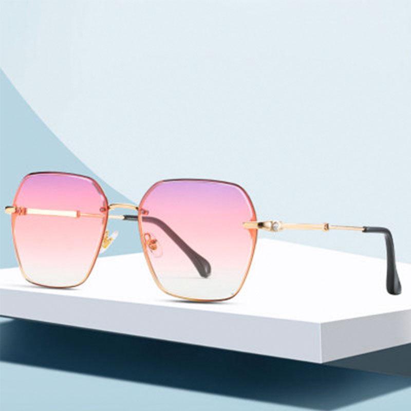 

MEESHOW Sunglasses women Fashion shade Rimless Sun glasses Trendy suquare Ocean glasses Summer Traveling Style UV400 protection1