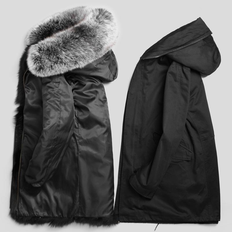 

Parka Coat Men Clothes 2020 Winter Jacket Real Fur Liner Warm Parkas Plus Size Luxury Jackets P1888239, Black