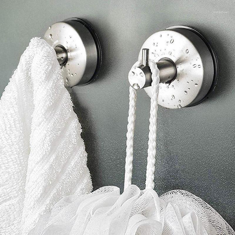 

2pcs Vacuum Suction Cup Sucker Stainless Steel Shower Towel Kitchen Wall Hook Kitchen Hanger Bathroom Shower Accessories1