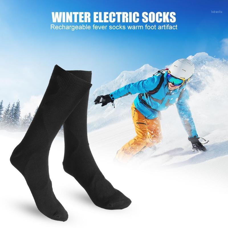 

Fashion Heated Adult Stockings Cotton Breathable Sports Socks Women Men Winter Socks Battery Heating Thicken Hose1, As pic